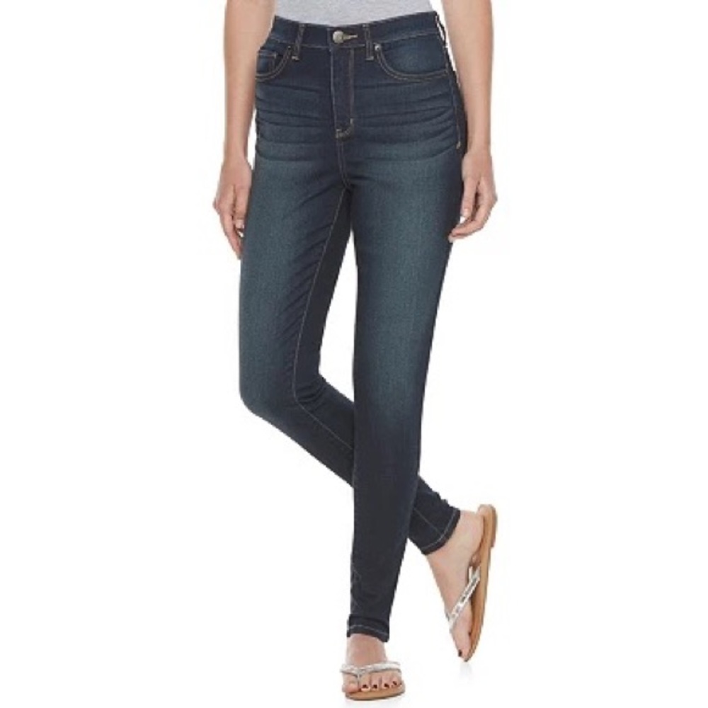 MUDD FLX STRETCH HIGH WAISTED JEAN LEGGINGS